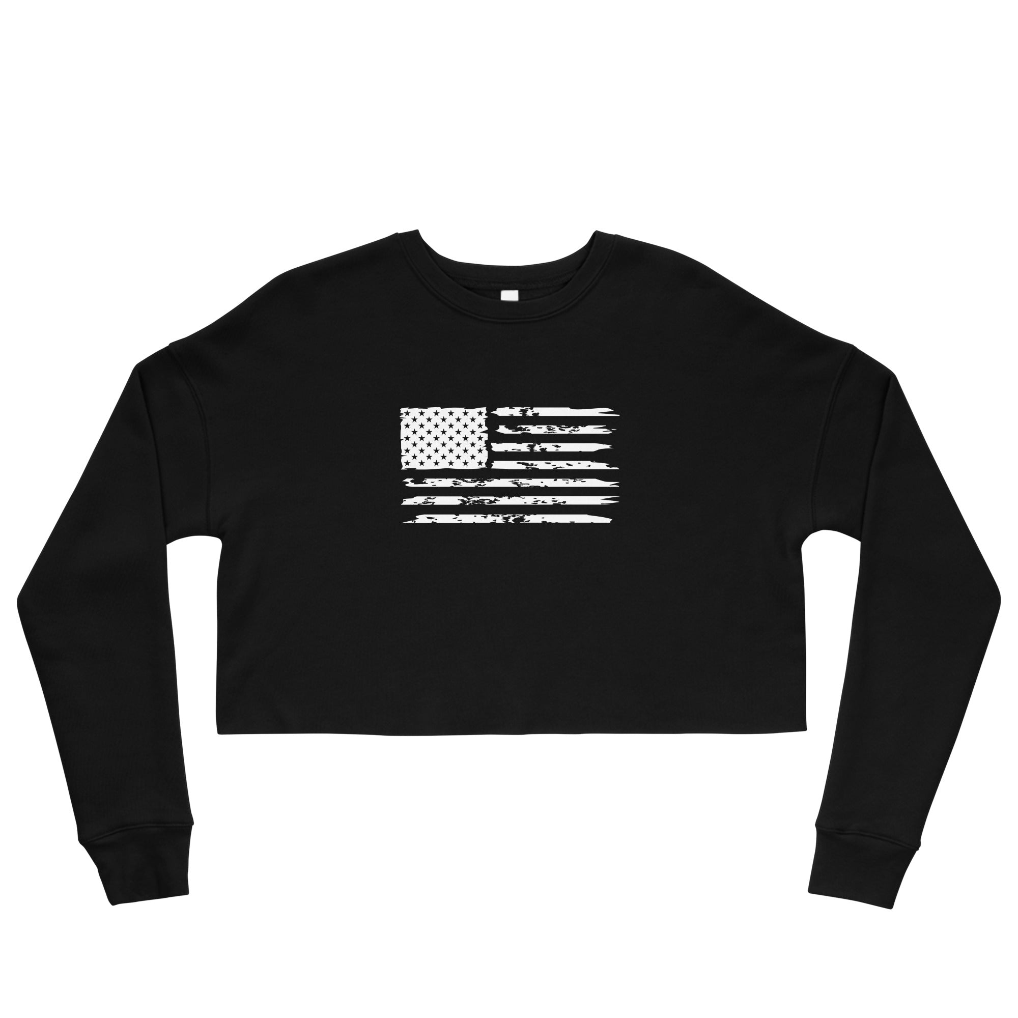 American Flag Women s Crop Sweatshirt Freedom Chat Apparel